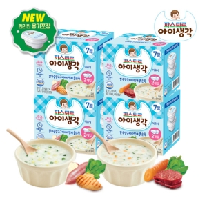 롯데푸드 파스퇴르 아이생각 중기 한우 당근 비타민채 묽은죽 180g (4개)