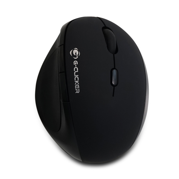 지클릭커 G-Clicker GM-W810 무소음 인체공학 버티컬 무선 마우스 (블랙)_이미지
