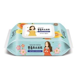 한예지 볼륨 앤 소프트 에디션 물티슈 캡형 100매 (5팩)_이미지