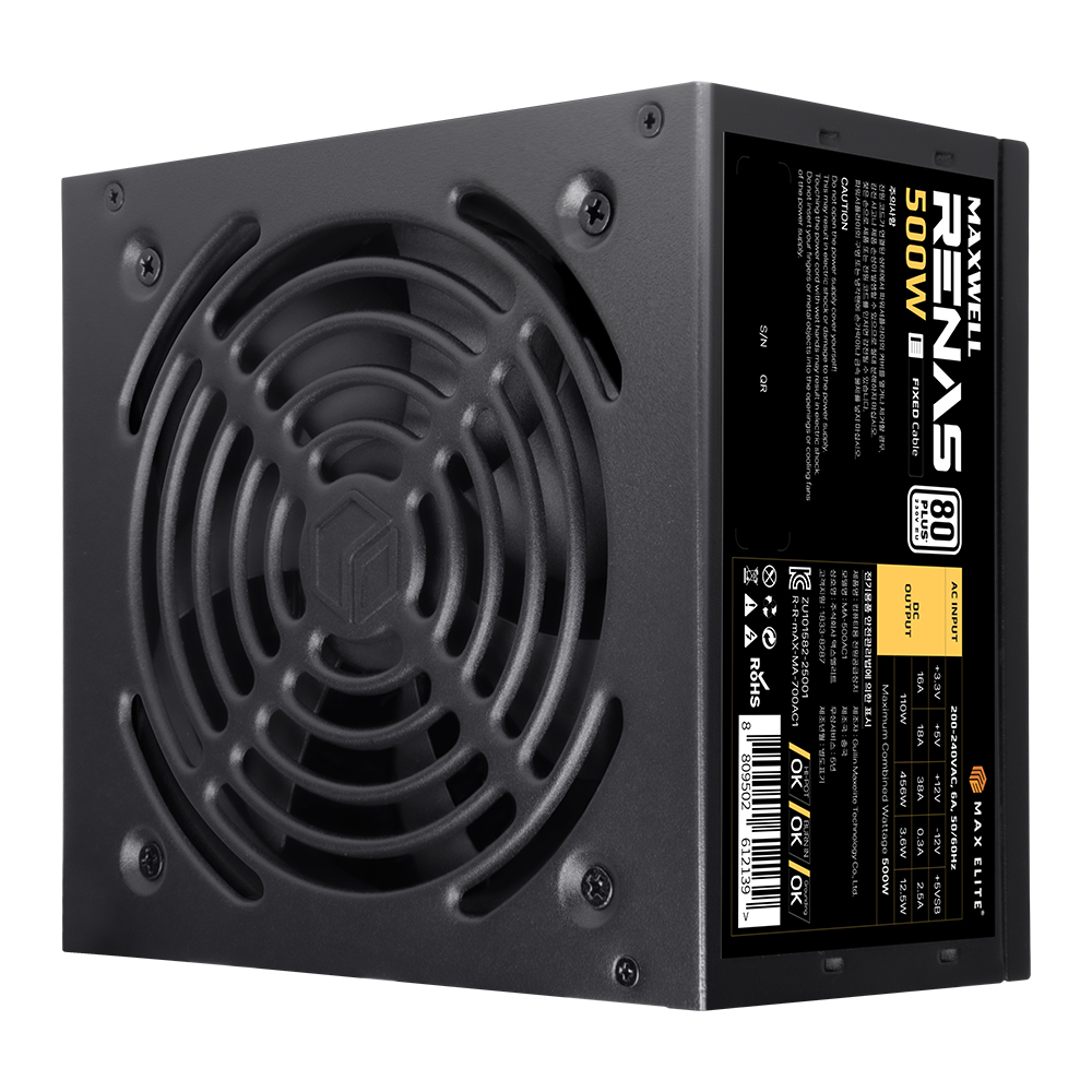 �ƽ�����Ʈ MAXWELL RENAS 500W 80PLUS���Ĵٵ�
