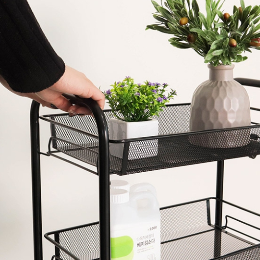 마켓플랜 메쉬 철제 3단 트롤리_이미지