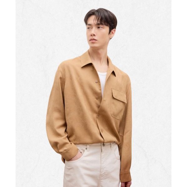 LF 질스튜어트뉴욕 스웨이드 터치 셔츠 베이지 JNSH6A103 ZFA060