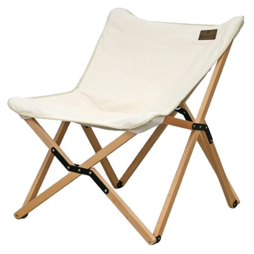 웨이스케이프 캔버스 비치목 우드 로우 체어