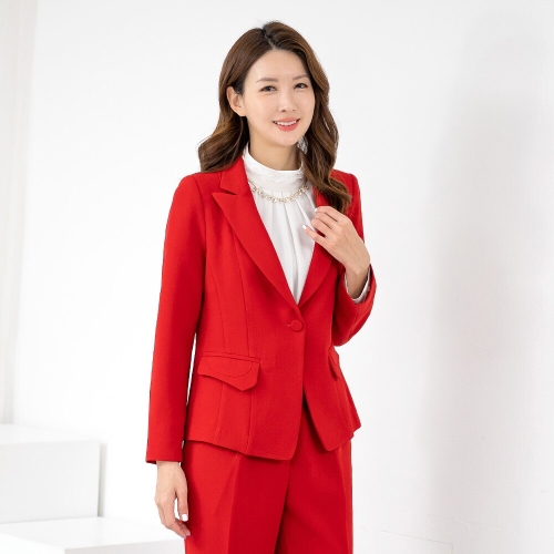 모슬린 엄마옷 무지 카라 원버튼 정장자켓 5RTY12221 중년여성/50대/60대/70대/마담/빅사이즈/할머니옷/여자