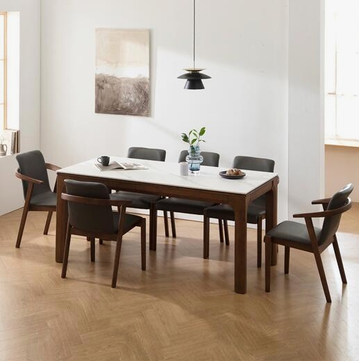 장인가구 아이브 버트슨 시크 세라믹 식탁 1700 (의자6개)_이미지