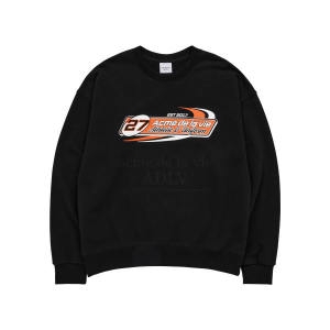  아크메드라비 RACING LOGO SWEAT SHIRT BLACK-레이싱로고