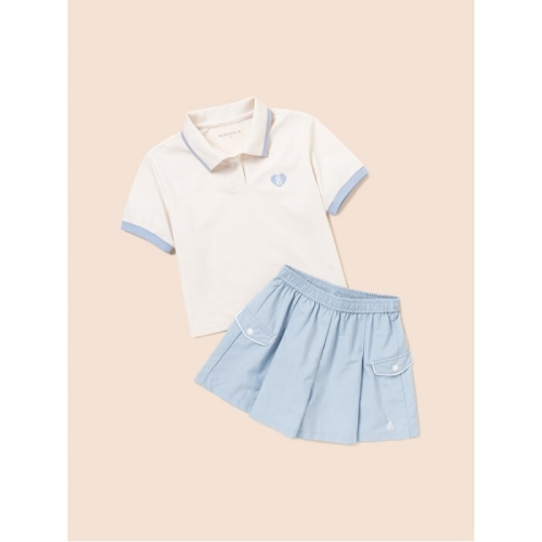 여아 핫썸머 SORONA 아이스 칼라 반팔 상하 세트 베이지 BI5442G06A