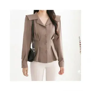 모리스커밍홈 하프세라카라 싸개단추 페플럼 블라우스_M2209BL903C179000 1086916_이미지