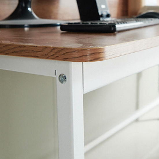 나무뜰 하딘 화이트 선반형 철제책상 (1500x600)_이미지