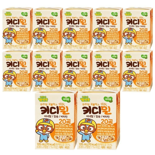  삼육식품 뽀로로 키디밀 어린이 두유 135ml [12개]