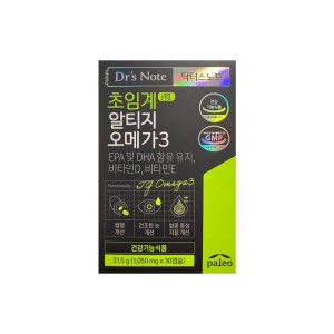 KBH한국생활건강 팔레오 닥터스노트 초임계 알티지 오메가3 1050mg 30캡슐 (1개)