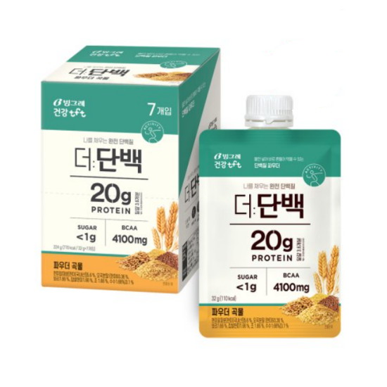 빙그레 더 단백 파우더 곡물 32g 7포이미지입니다. 누르면 해당 게시물로 새창이동합니다.