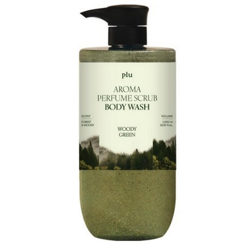 플루 아로마 퍼퓸 스크럽 바디워시 우디그린 1000ml (8개)