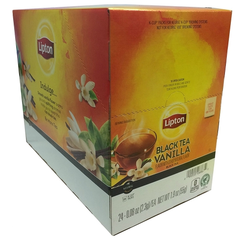 유니레버 립톤 립톤 큐리그 블랙티 바닐라 24개입 1박스 Lipton K-Cups Indulge Tea Vanilla 24 ct_이미지