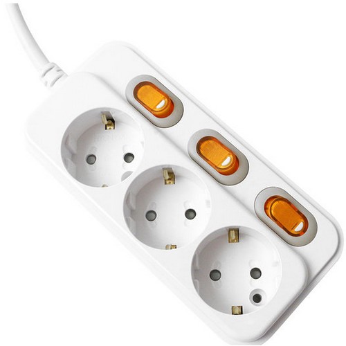 현대일렉트릭 3구 16A 개별스위치 멀티탭 (5m)_이미지