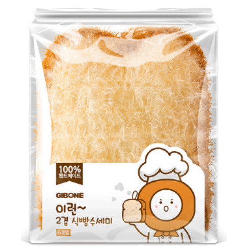 기본에 이런 2겹 식빵수세미 (6개)_이미지