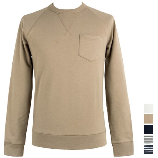 지오다노 컨셉원 가슴포켓 테리 라글란 맨투맨 10026503