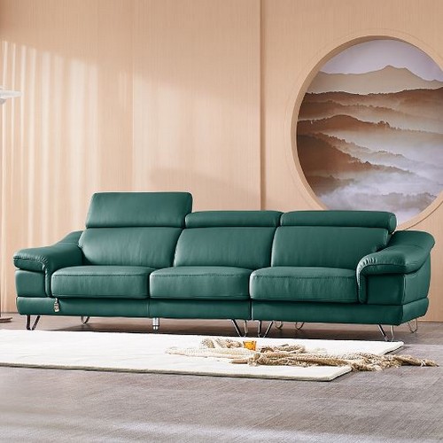 다우닝 레아 헤드레스트 전체 천연통가죽 소파 3.5인용 (스툴별도)