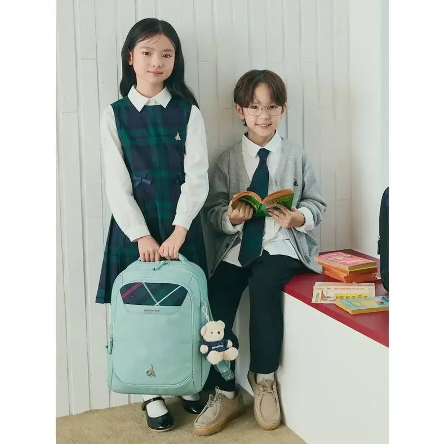 코어 체크 책가방 라이트 그린 692942