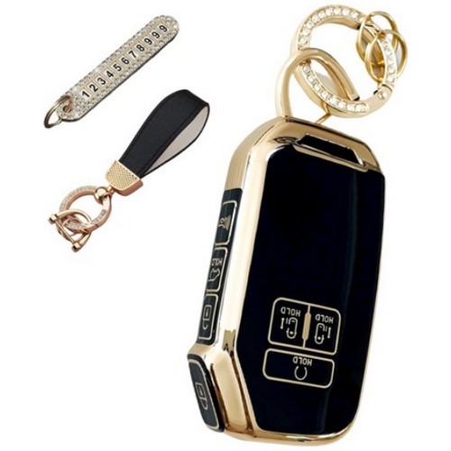 루루형제 프리미엄 TPU 키케이스 기아 7버튼 전용 AK-08 + 번호키링 + 스트랩