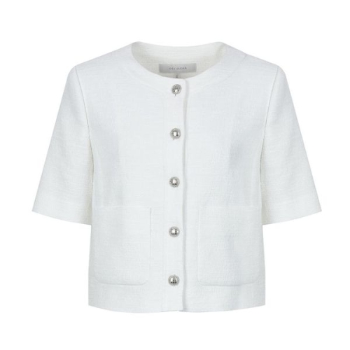 코인코즈 NC 송파점 여성 믹싱 반팔 트위드 자켓 DW3MJ10103 아이보리_송파점_이미지