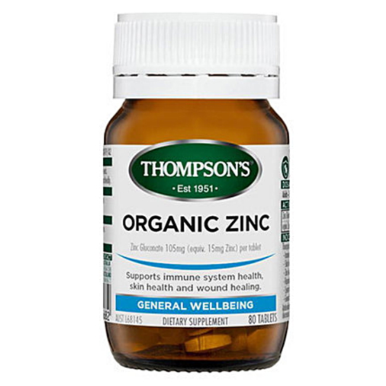 톰슨스 오가닉 징크 80정 (해외) (6개)