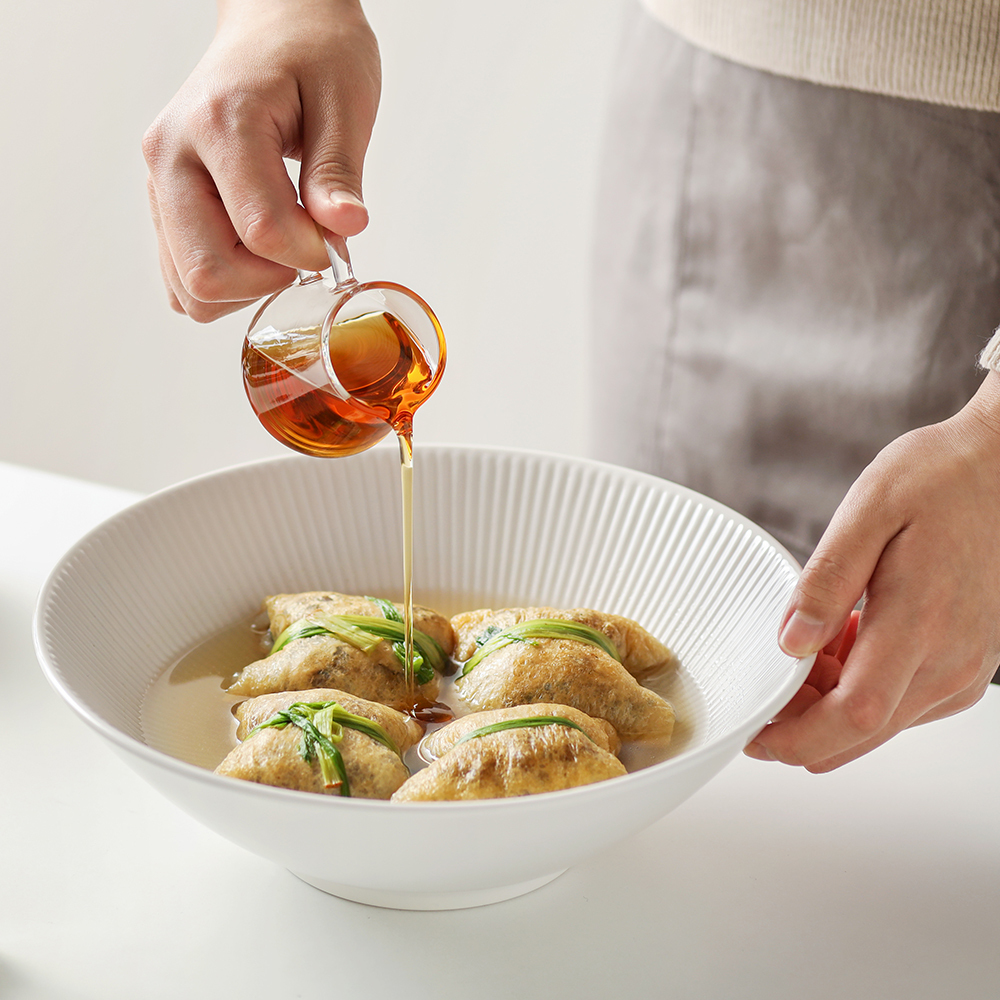 메종오브제 윤도자기 순백화이트 넓은 면기 2P_이미지