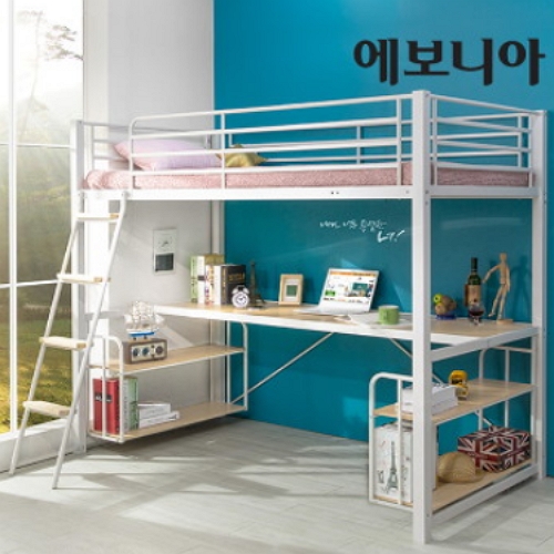 에보니아 토리노 철제 벙커침대 풀세트 S (그린폼)_이미지