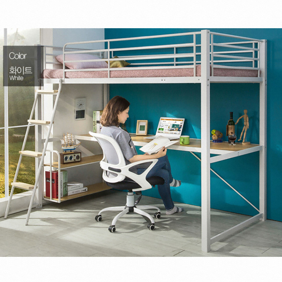 에보니아 토리노 철제 벙커침대 풀세트 S (그린폼)_이미지