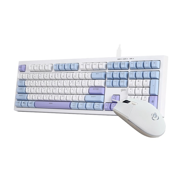 지클릭커 OFFICEPRO OPS50 사일런스 M 250 키보드 마우스 세트 (Sky City)_이미지