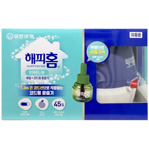 해피홈 리퀴드 코드형 훈증기 + 리필 45일 (4세트)_이미지