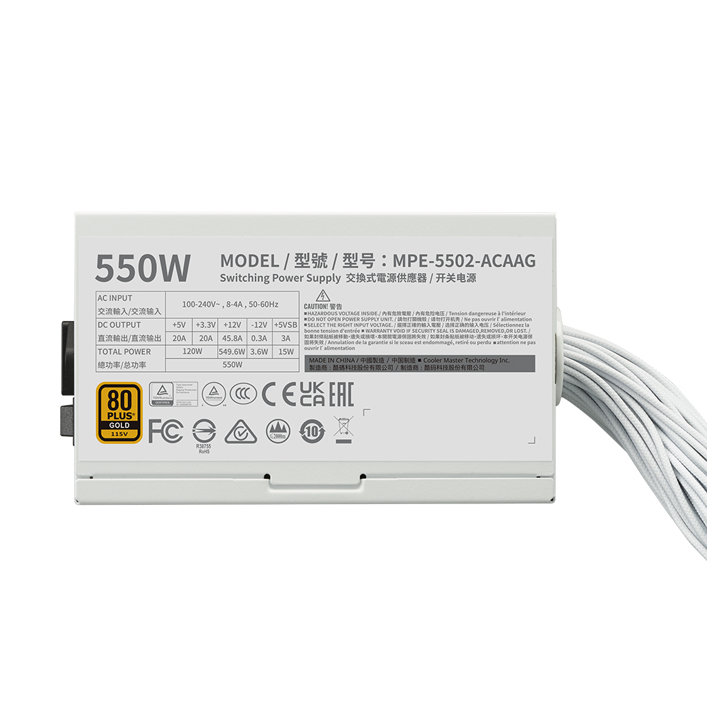 쿨러마스터 MWE GOLD 550 V3 ATX3.1 화이트_이미지