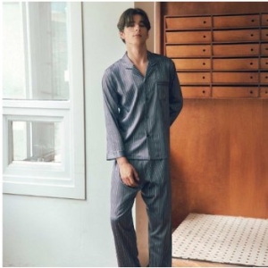 비너스 실크필 스트라이프 모던 남성 파자마_VPA4570M