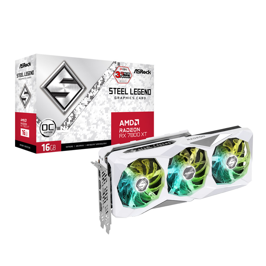 ASRock 라데온 RX 7800 XT 스틸레전드 OC D6 16GB 디앤디컴