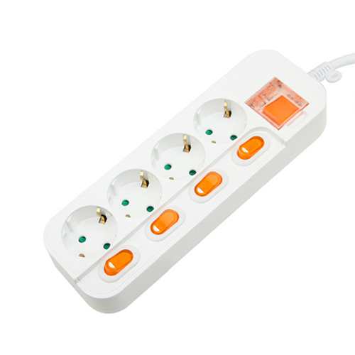 동양전자산업 루넥스 4구 16A 메인 개별스위치 멀티탭 (4.5m)_이미지