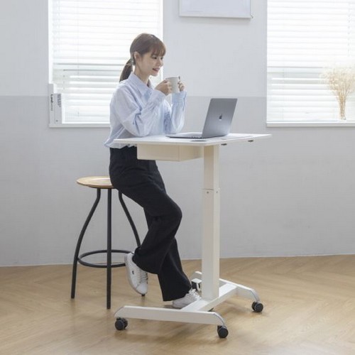 핏쳐 FMD3W 수납형 이동식 무빙 높이조절 테이블