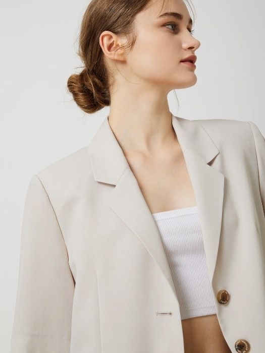 씨씨콜렉트 테일러드 반팔 3버튼 자켓 C242MSF138 218470_이미지