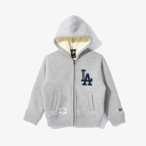 MLB 뉴에라키즈 쿠퍼스 타운 LA 다저스 후드 집업 헤더 그레이 13947075_이미지
