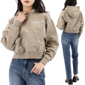 방돔 스크립트 크롭 후드티 ST074516232GY15
