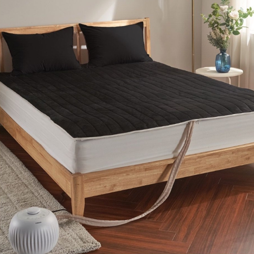 레이즈 실크극세사 블랙 온수매트 커버