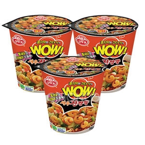 오뚜기 WOW 새우 진짬뽕 컵 80g (4개)