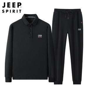 JEEP SPIRIT 봄 가을 남성 캐주얼 패션 운동복 투피스 TT71537207