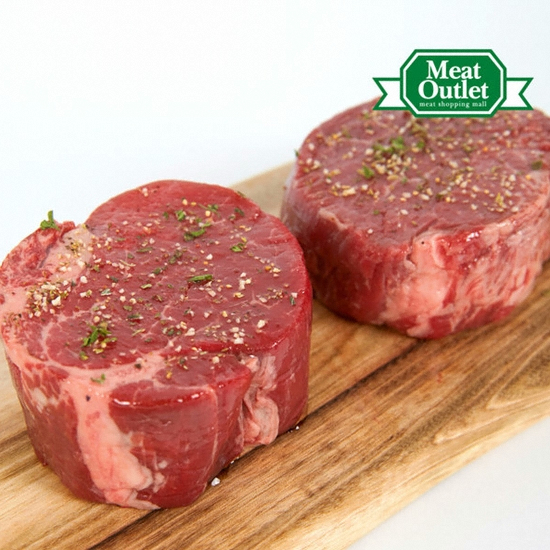 미트아울렛 냉장 안심스테이크 블랙앵거스 초이스 100g (1개)