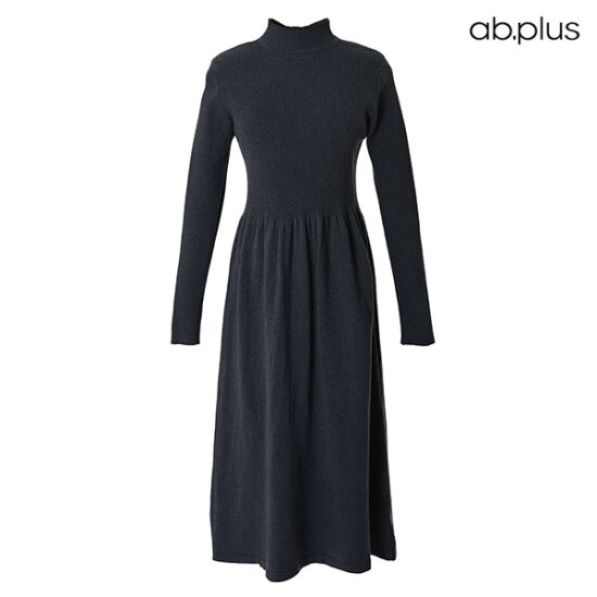 SG세계물산 에이비플러스 반넥 하프 골지 니트 플레어 원피스 LSY1MO33A