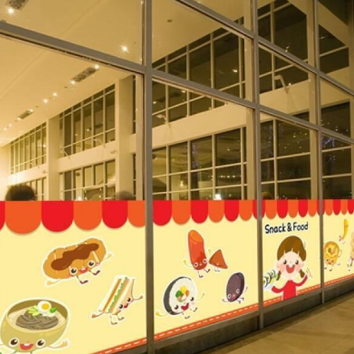 낭만창고 뮤럴실사 시트지 냠냠 스낵푸드 nang267 (1장, 100cm x 100cm)