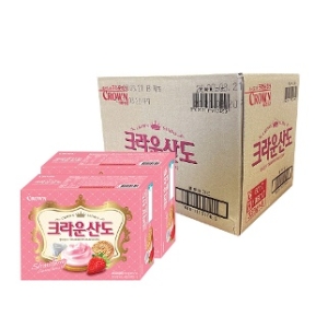  시선 크라운 딸기크림산도323g x 8곽 1박스