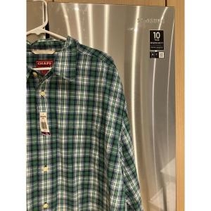 랄프로렌 폴로 Chaps 데님 그린 남성용 긴팔 버튼 셔츠 2xl XXL NWT 789023694167