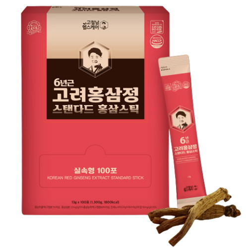 고철남 고철남헬스케어 6년근 고려홍삼정 스탠다드 홍삼스틱 13g 100포