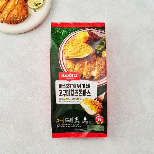 바삭하게 튀겨낸 고구마 치즈 돈까스 390g