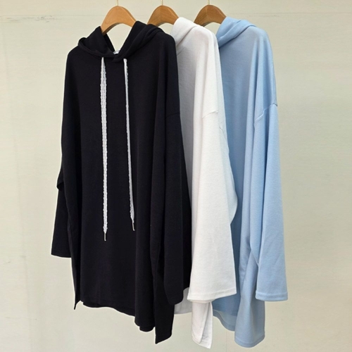 아이우먼 빅사이즈후디티 T904L502 메이끈레이스루즈후드티 RA